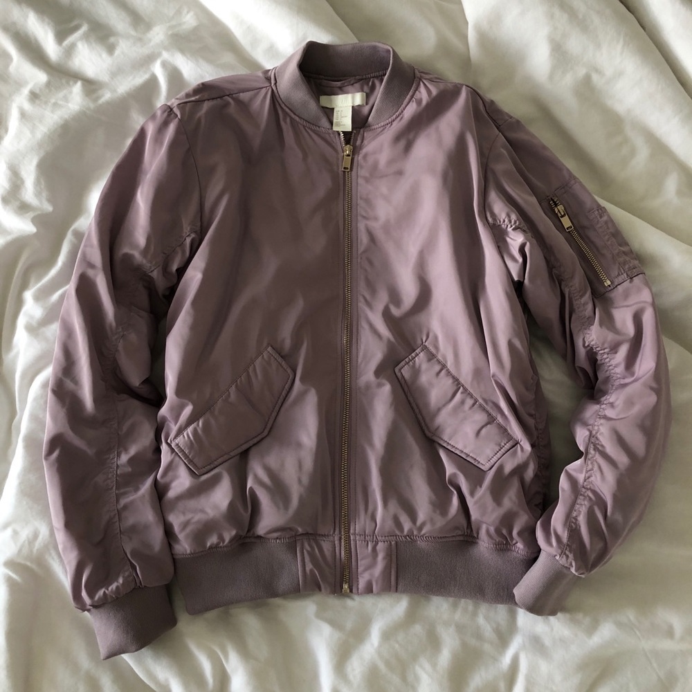 H&M Purple Bomber Jacket